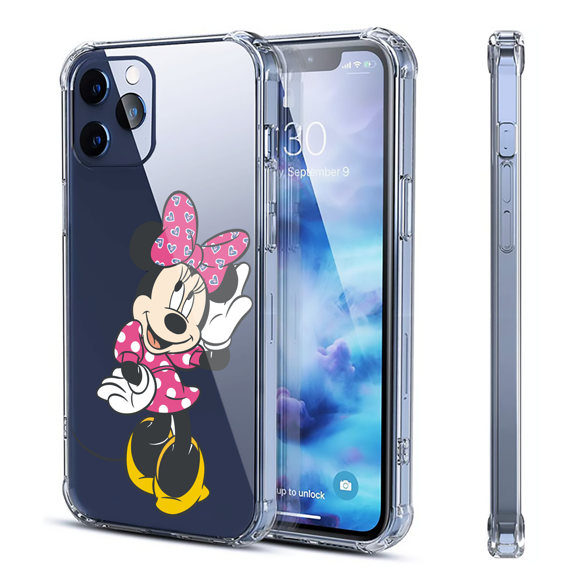 （画像用） ミッキーマウス Mickey Mouse 【iPhone 12シリーズ対応】透明スマホケース（クリアソフトケース）